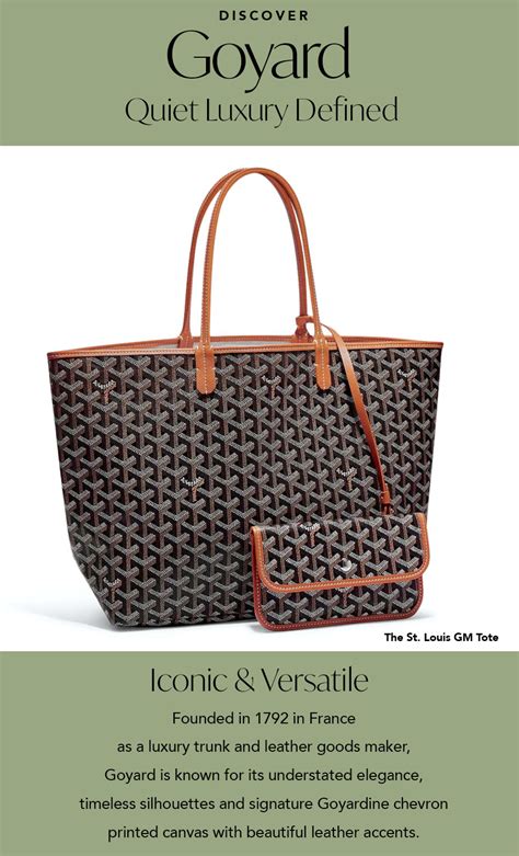 goyard quiet luxury|where is goyard located.